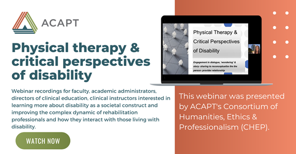 Physical therapy & critical perspectives of disability