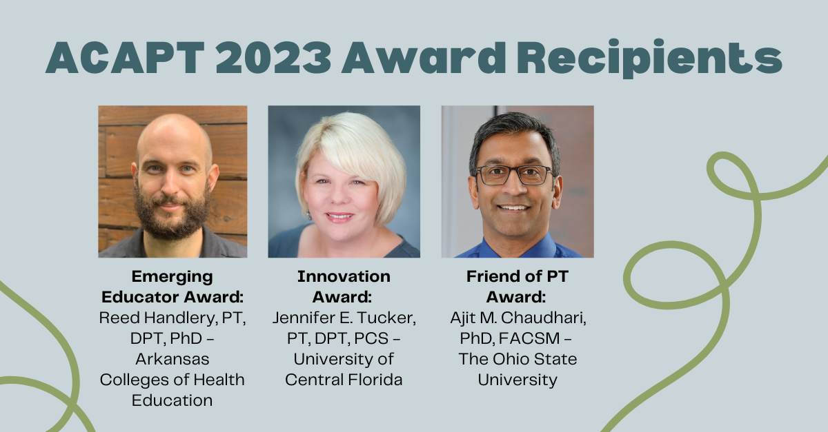 2023 ACAPT award winners